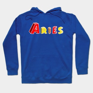 Aries Colorful Block Text Hoodie